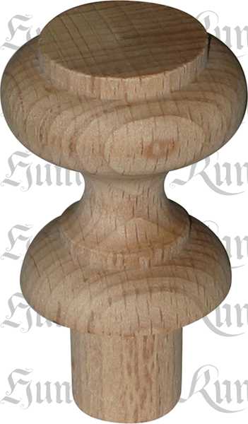 Holzknopf in Buche, gedrechselt, antik, Ø 35mm, beste Qualität